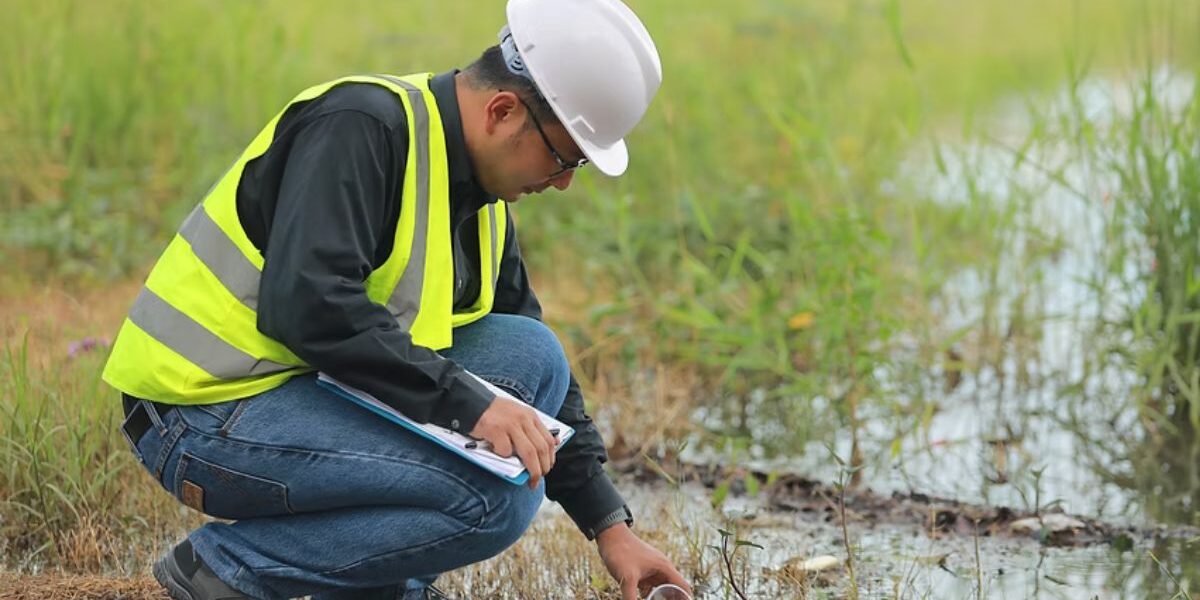 ¿Es difícil estudiar Gestión Ambiental? Estudiante de Gestión Ambiental estudiando ciencias naturales y analizando información ambiental.